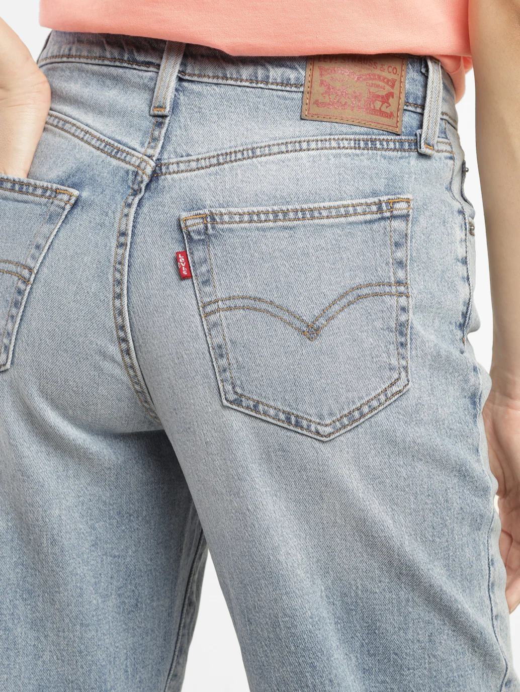 Women's 94 Blue Baggy Fit Mid Rise Jeans - Image 6