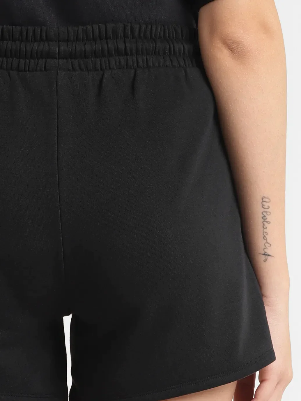 Women's High Rise Black Relaxed Fit Shorts - Image 6