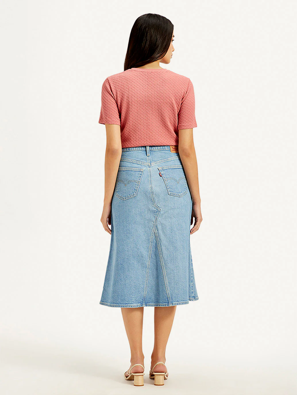 Women's High Rise Blue A-Line Skirt - Image 2