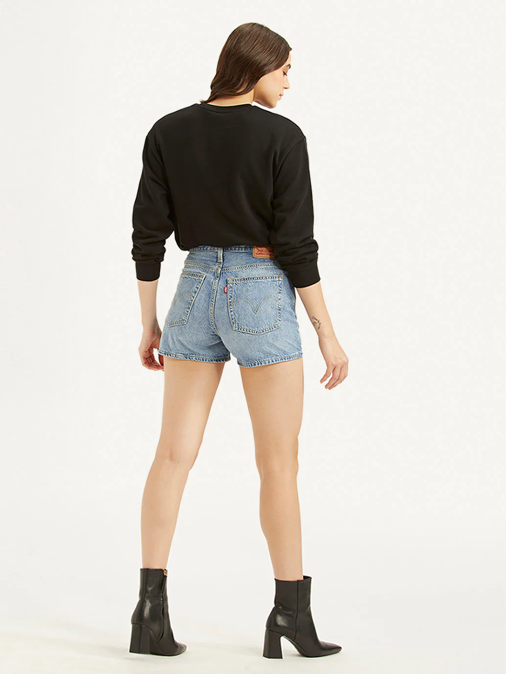 Women's High Rise Blue Regular Fit Shorts - Image 2