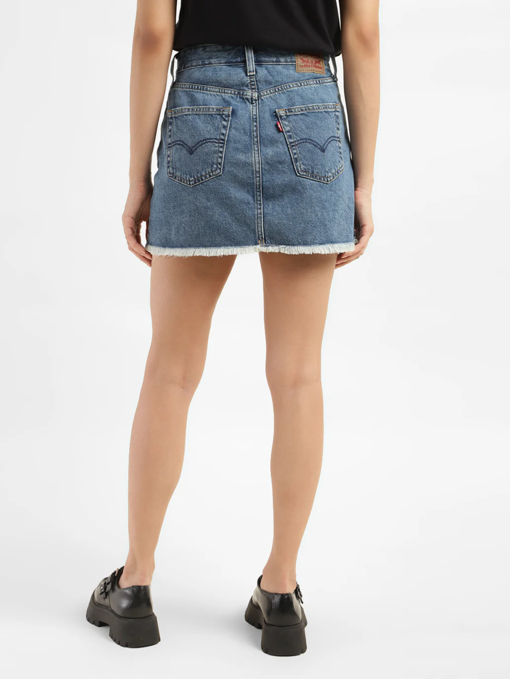 Women's High Rise Blue Regular Fit Skirt - Image 2