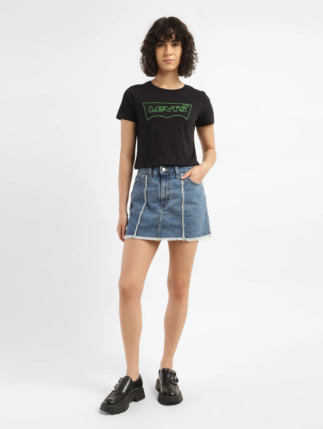Women's High Rise Blue Regular Fit Skirt - Image 6