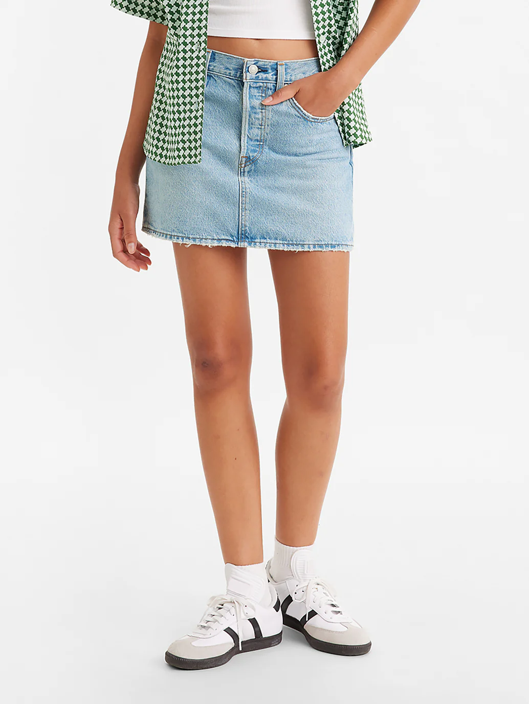 Women's High Rise Blue Regular Fit Skirt - Image 2