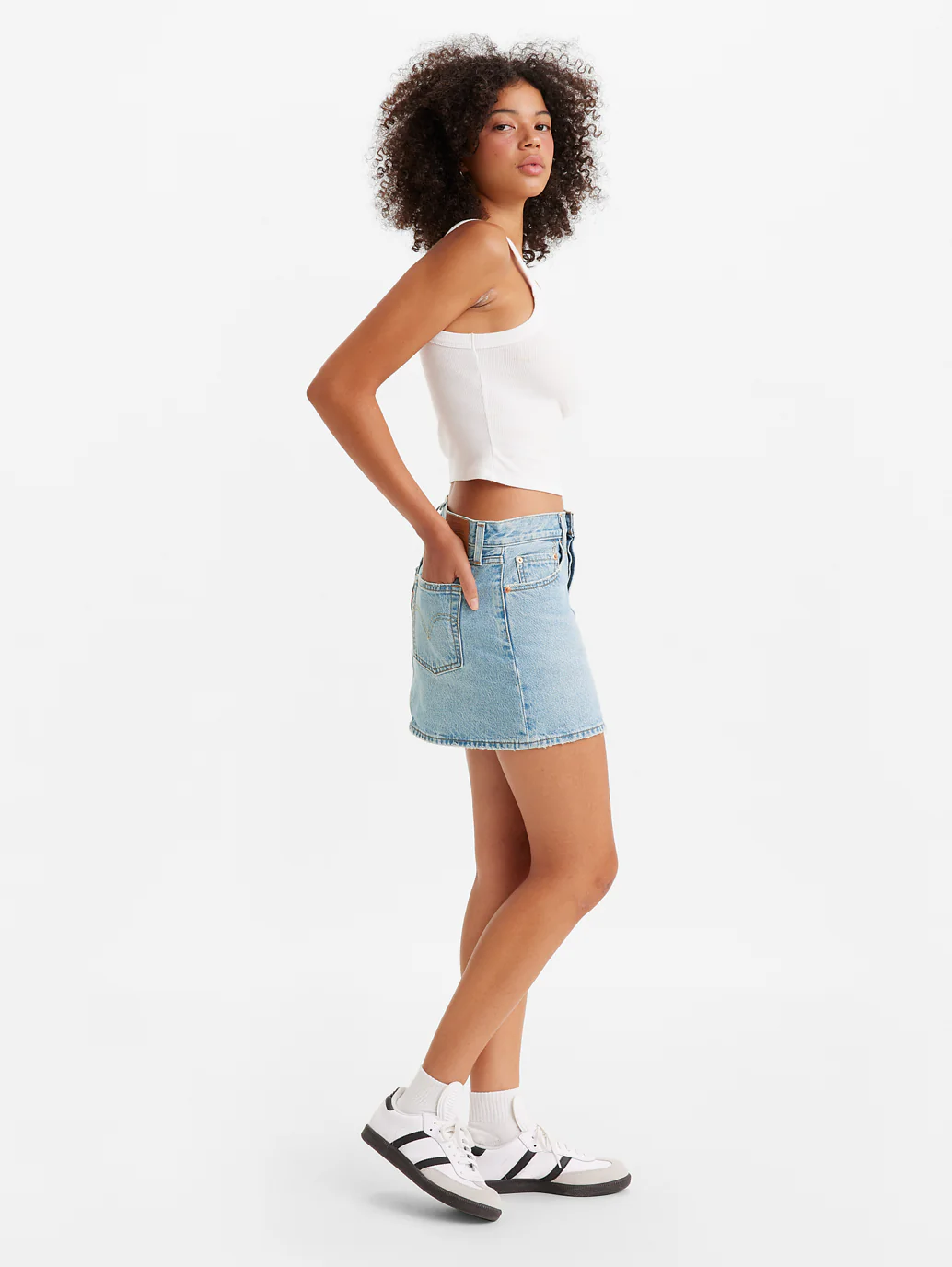 Women's High Rise Blue Regular Fit Skirt - Image 4