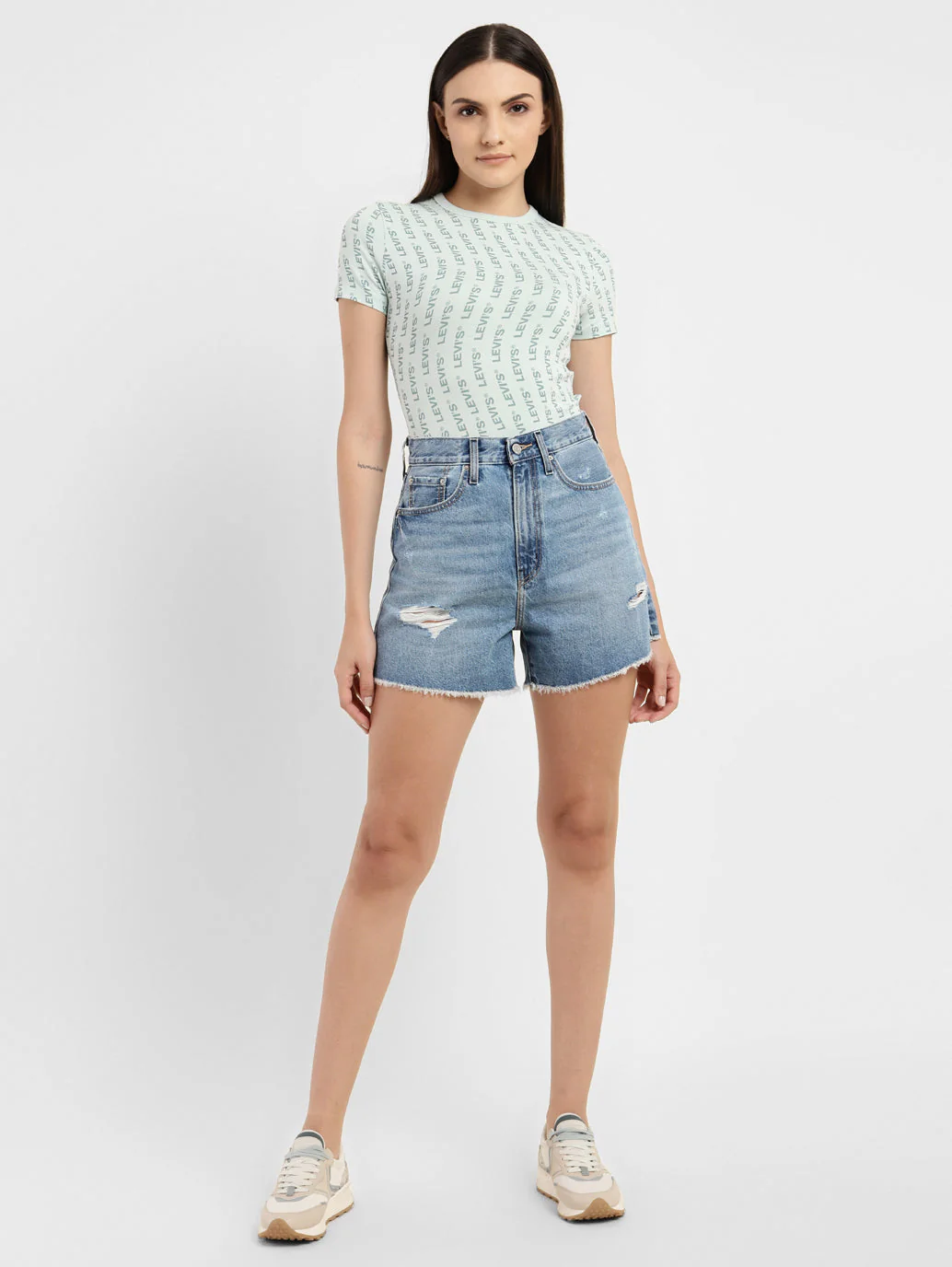 Women's High Rise Slim Fit Shorts - Image 2