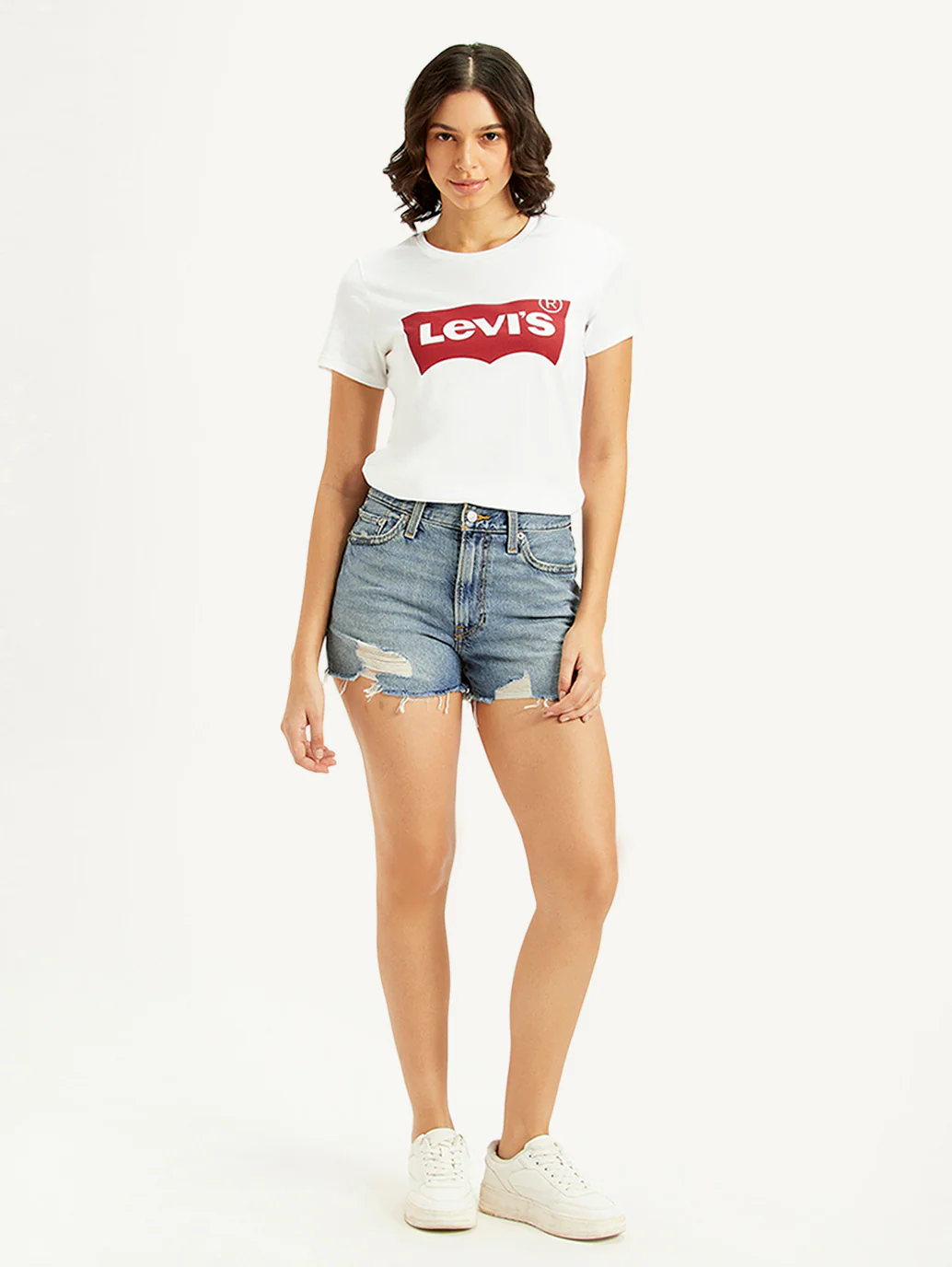 Women's Mid Rise Blue Wedgie Shorts - Image 2