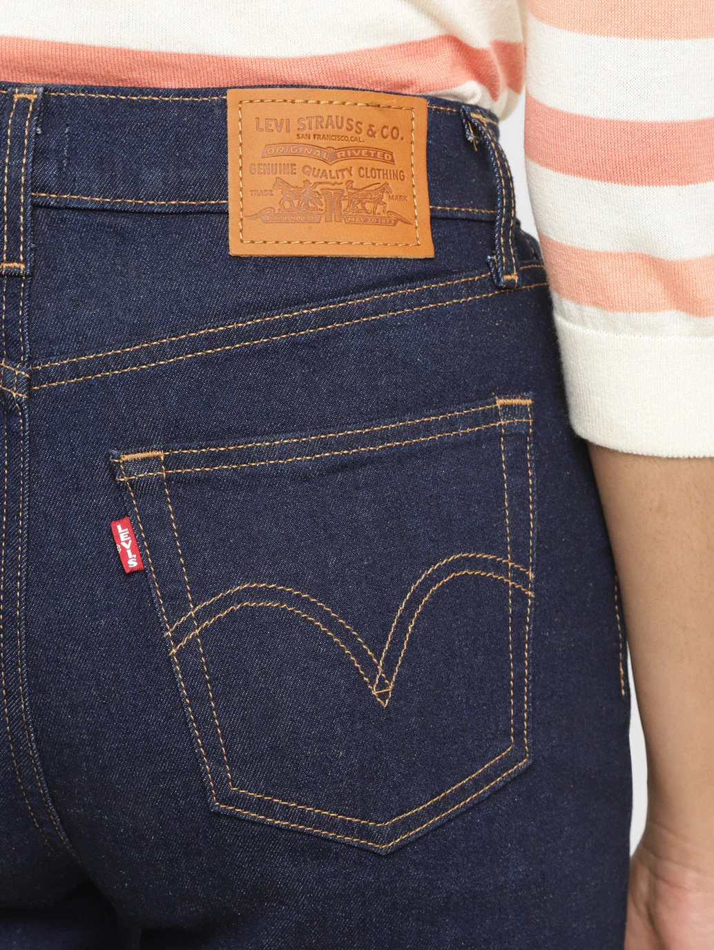 Women's Navy Blue Loose Fit High Rise Boyfriend Jeans - Image 6