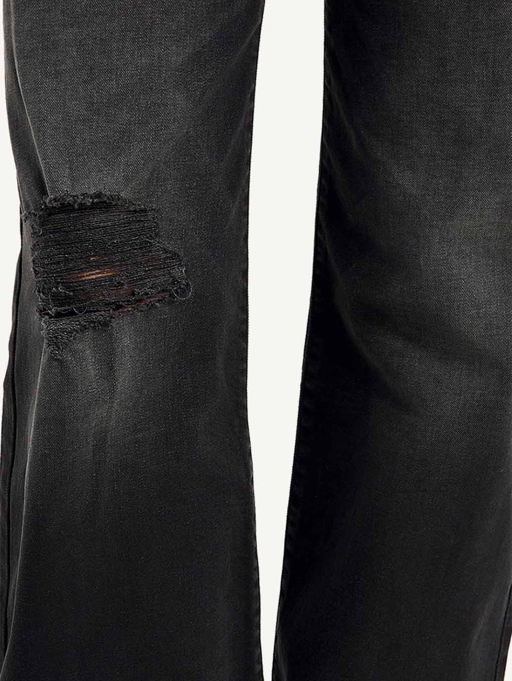 Women's Black Ribcage Bell Bottom Wide Leg Fit High Rise Jeans - Image 4