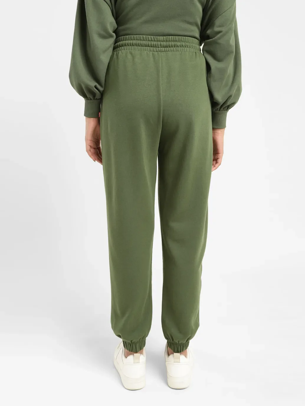 Women's High Rise Green Regular Fit Joggers - Image 3