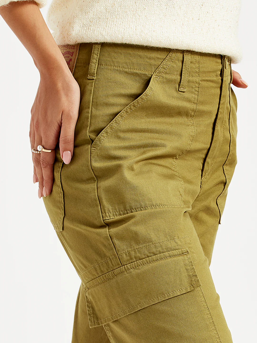 Women's High Rise Cargo Trousers - Image 4