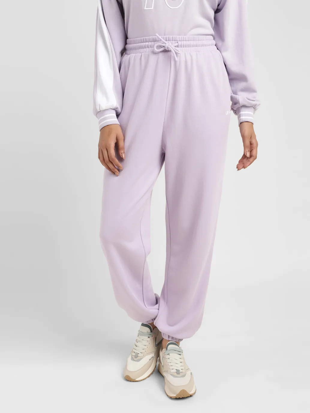 Women's High Rise Lilac Regular Fit Joggers - Image 2