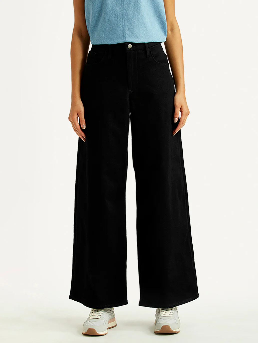 Women's Black XL Straight Loose Fit High Rise Redloop Jeans - Image 2