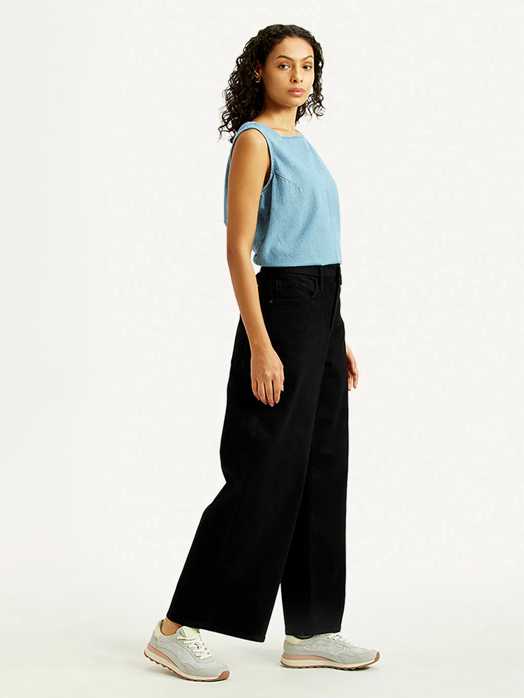 Women's Black XL Straight Loose Fit High Rise Redloop Jeans - Image 5