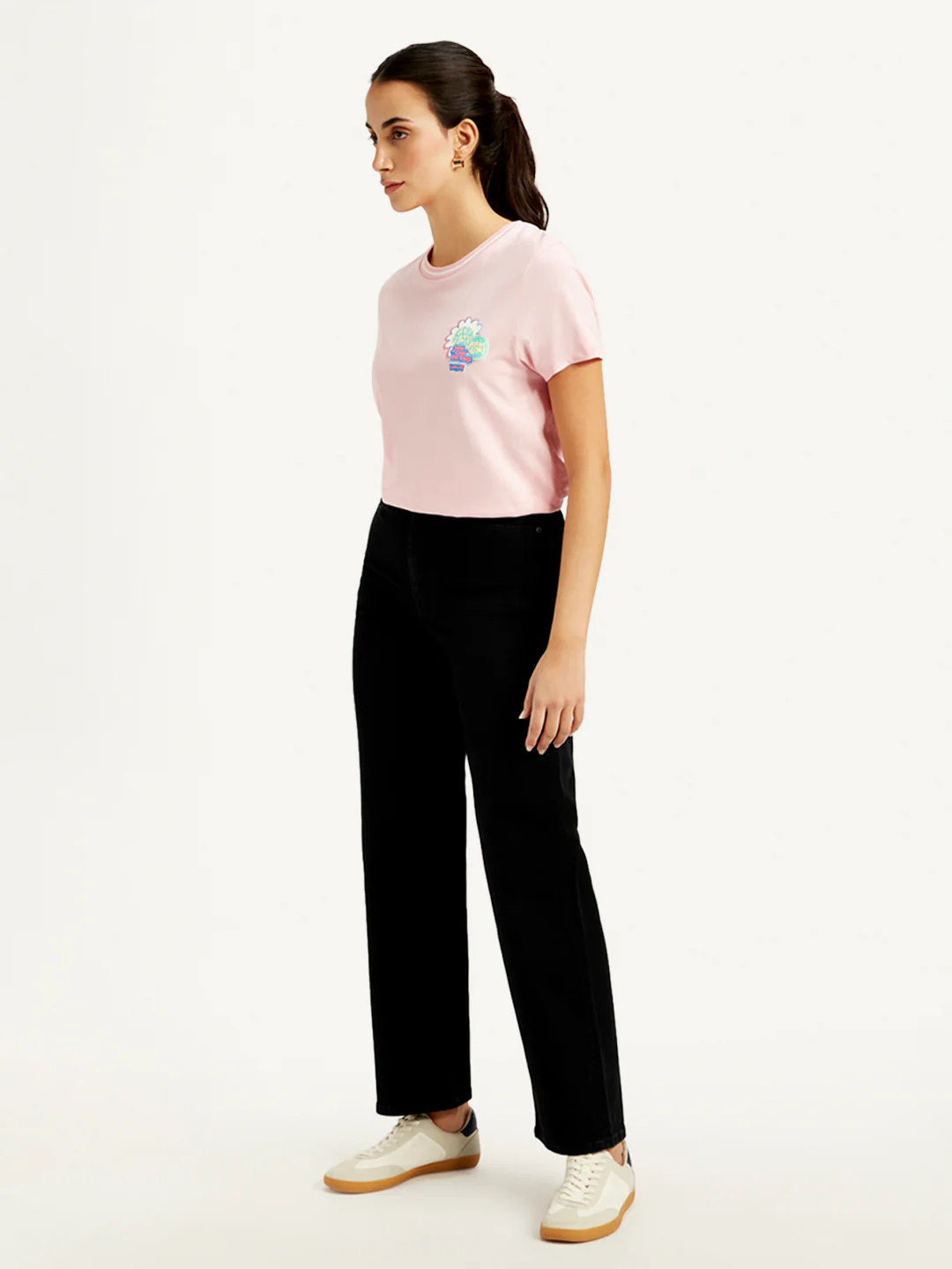 Women's Black Loose Fit High Rise Jeans - Image 5