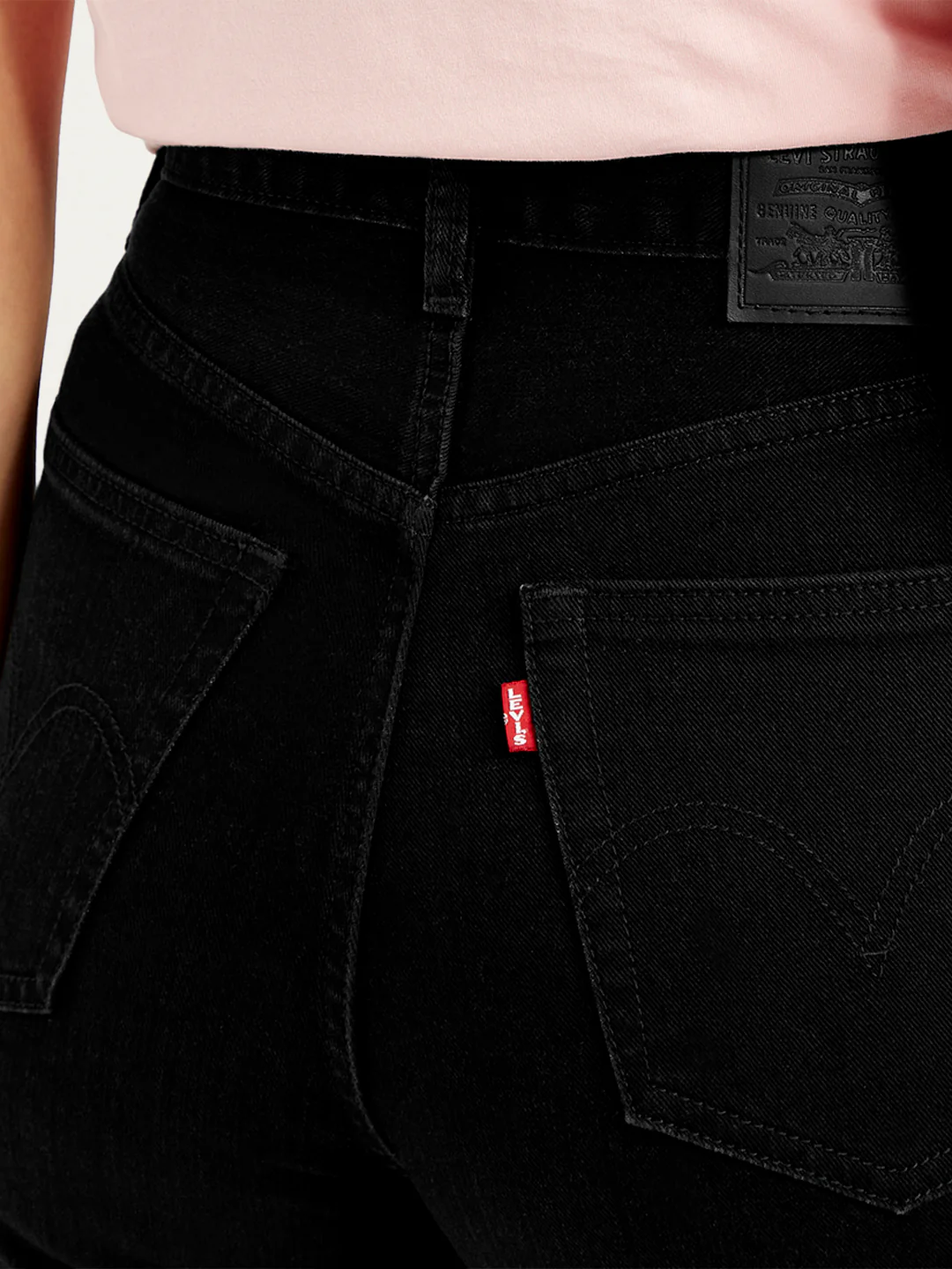 Women's Black Loose Fit High Rise Jeans - Image 6