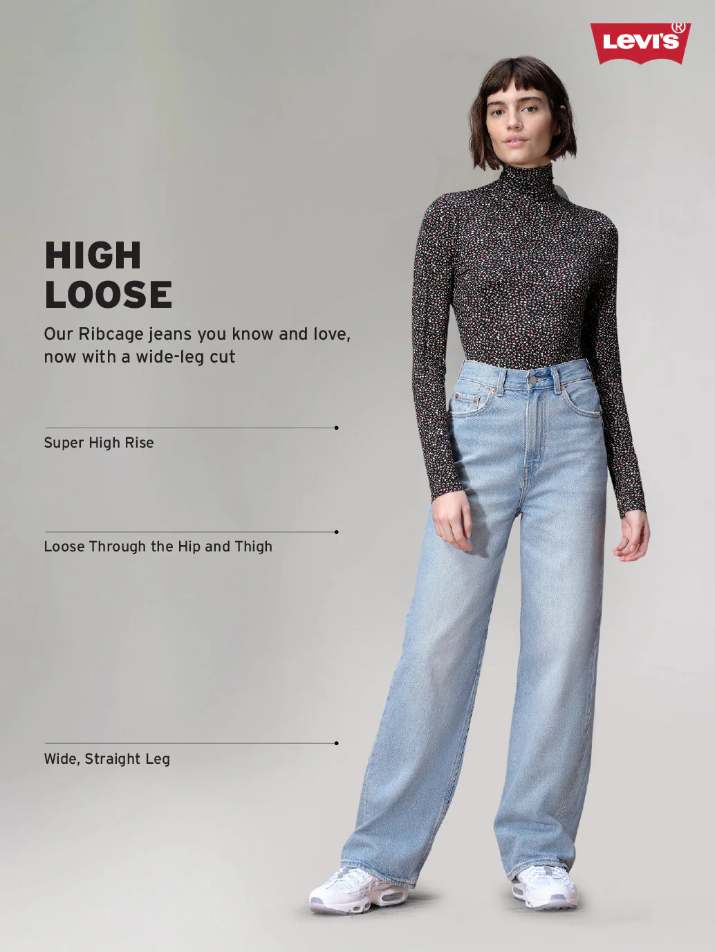 Women's Blue Loose Fit High Rise Jeans - Image 4