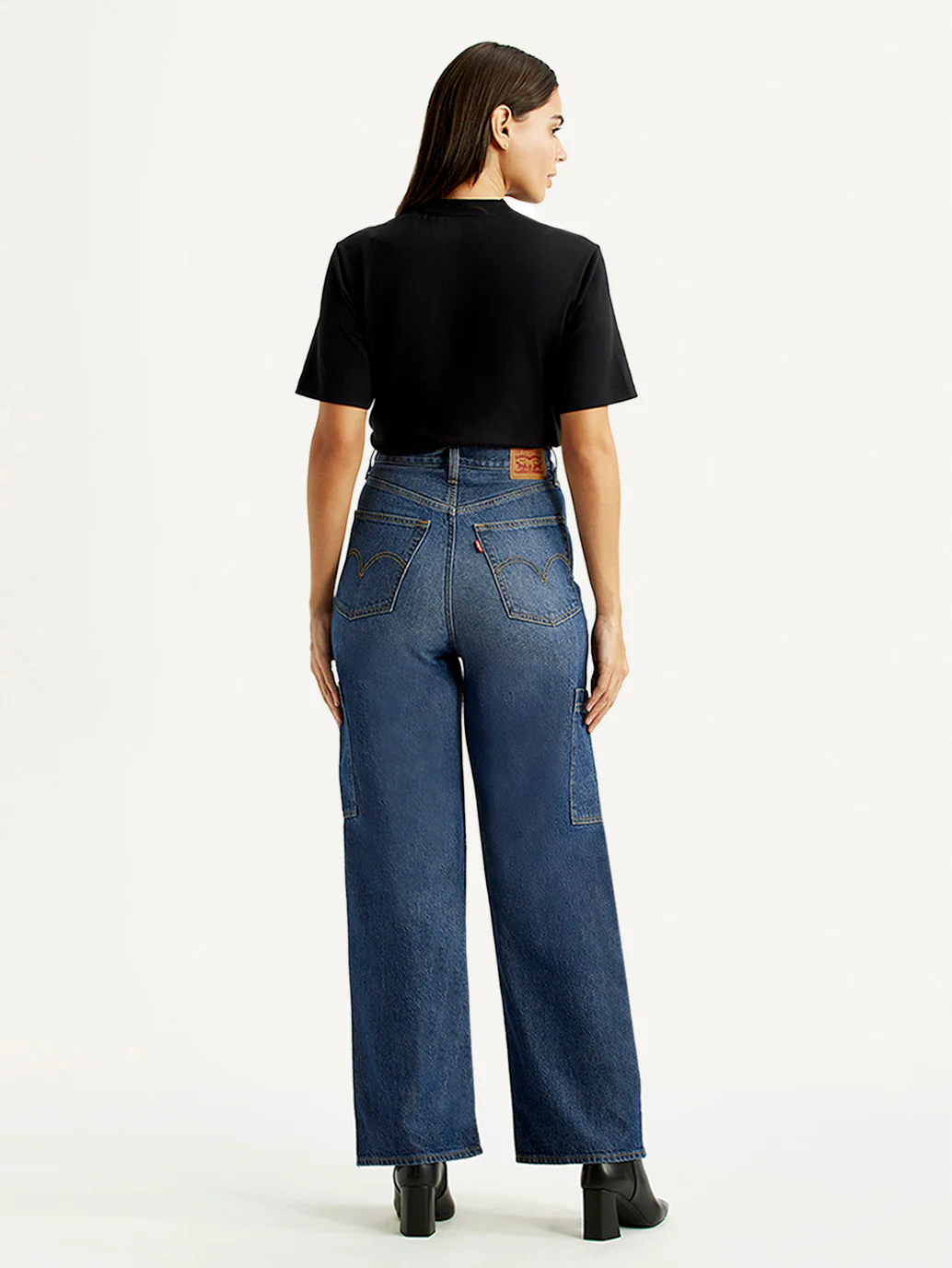 Women's Blue Loose Fit High Rise Jeans - Image 5