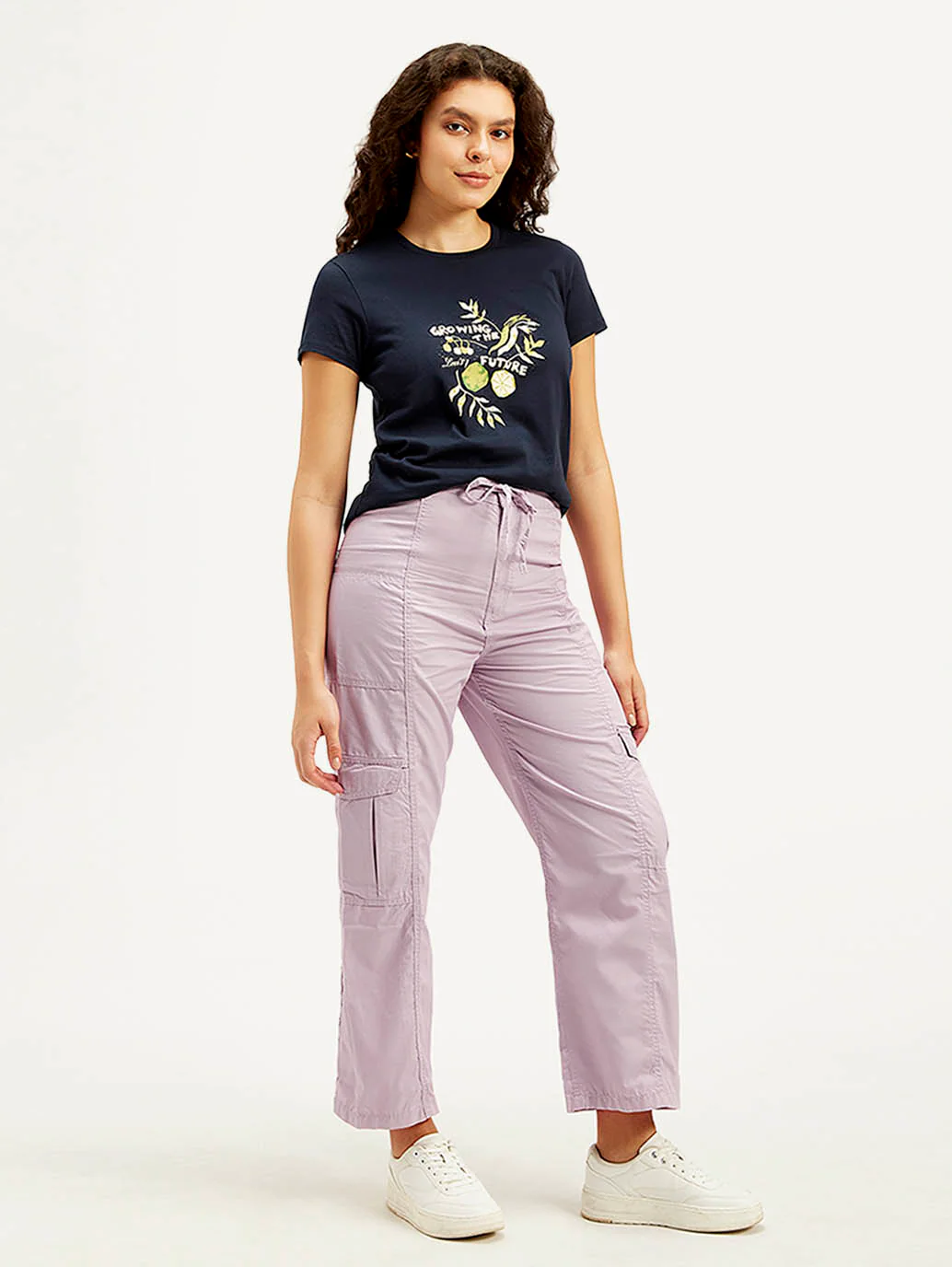 Women's Purple Loose Fit High Rise Jeans - Image 6