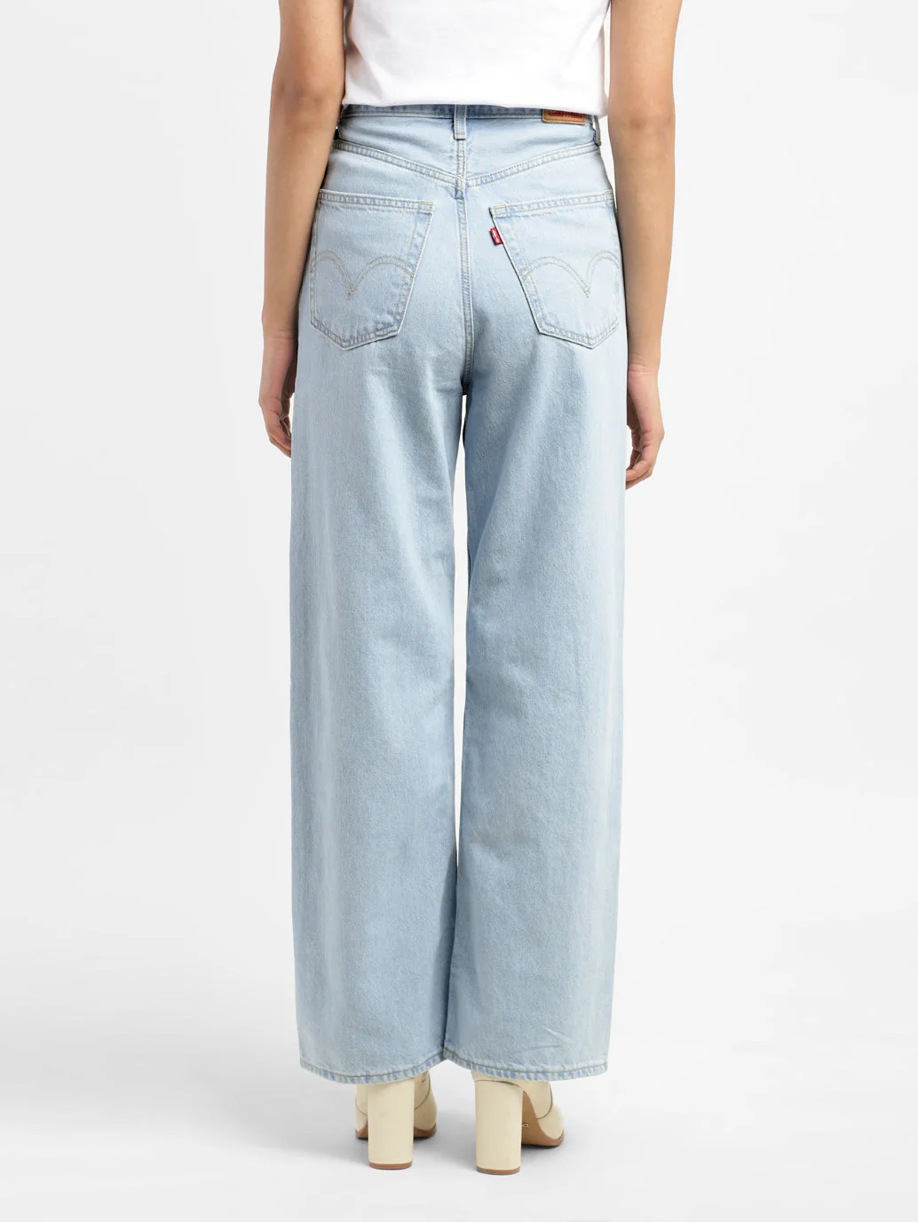 Women's Blue Loose Fit High Rise Jeans - Image 3