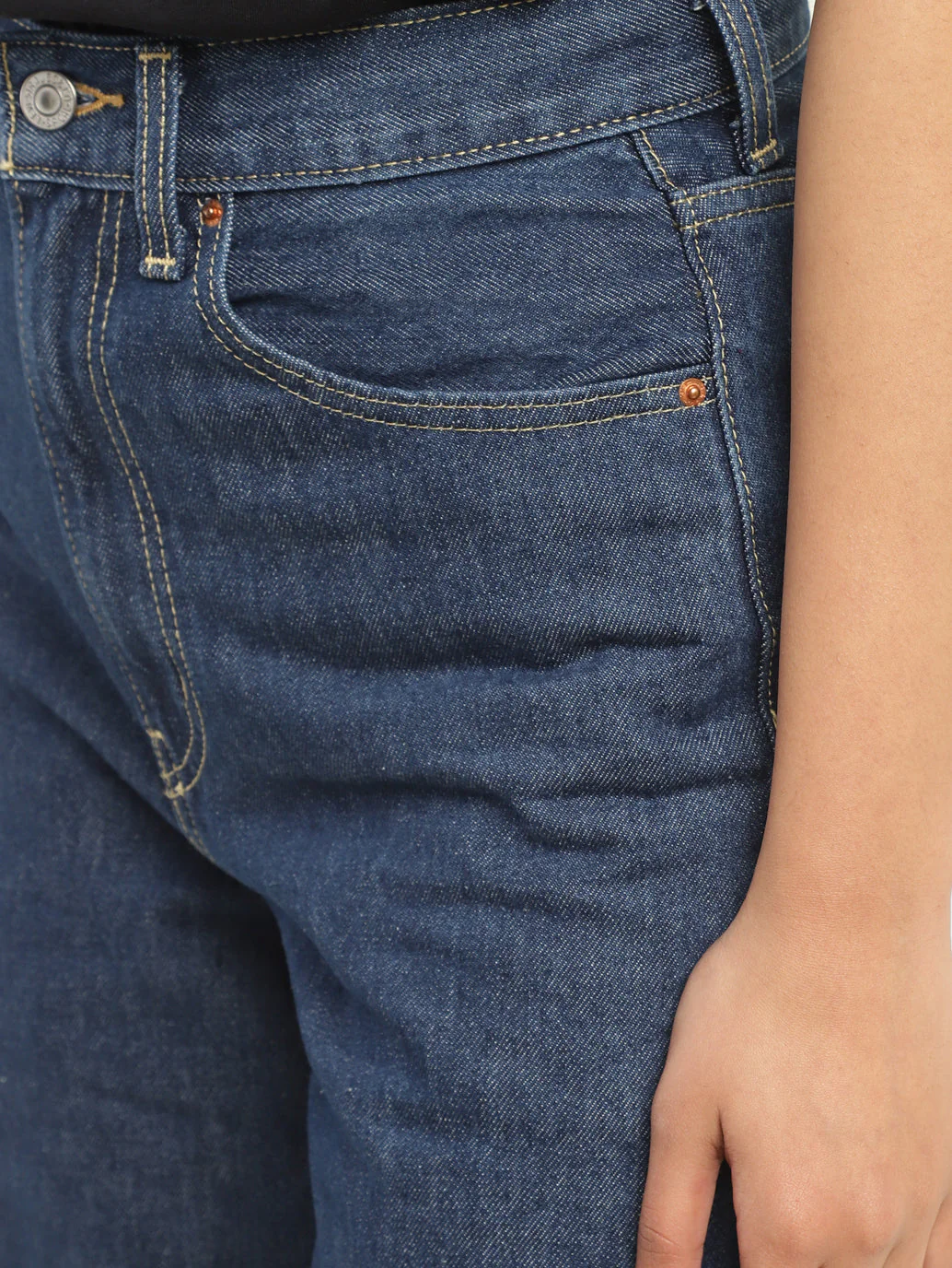 Women's Blue Loose Fit High Rise Jeans - Image 7
