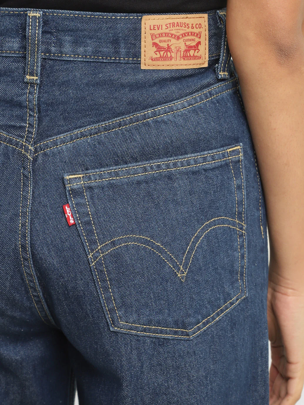 Women's Blue Loose Fit High Rise Jeans - Image 8