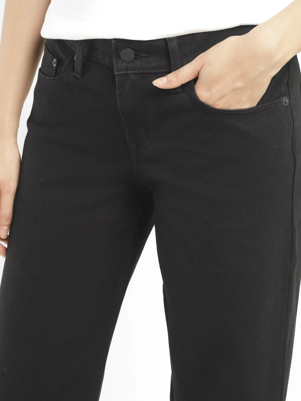 Women's Black Loose Fit High Rise Jeans - Image 5