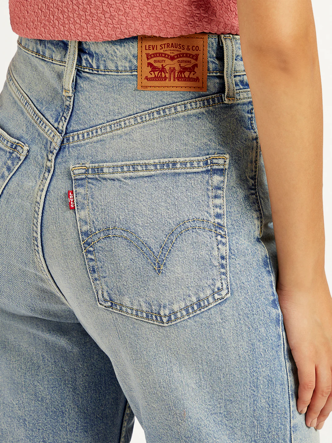 Women's Light Blue Loose Fit High Rise Jeans - Image 3
