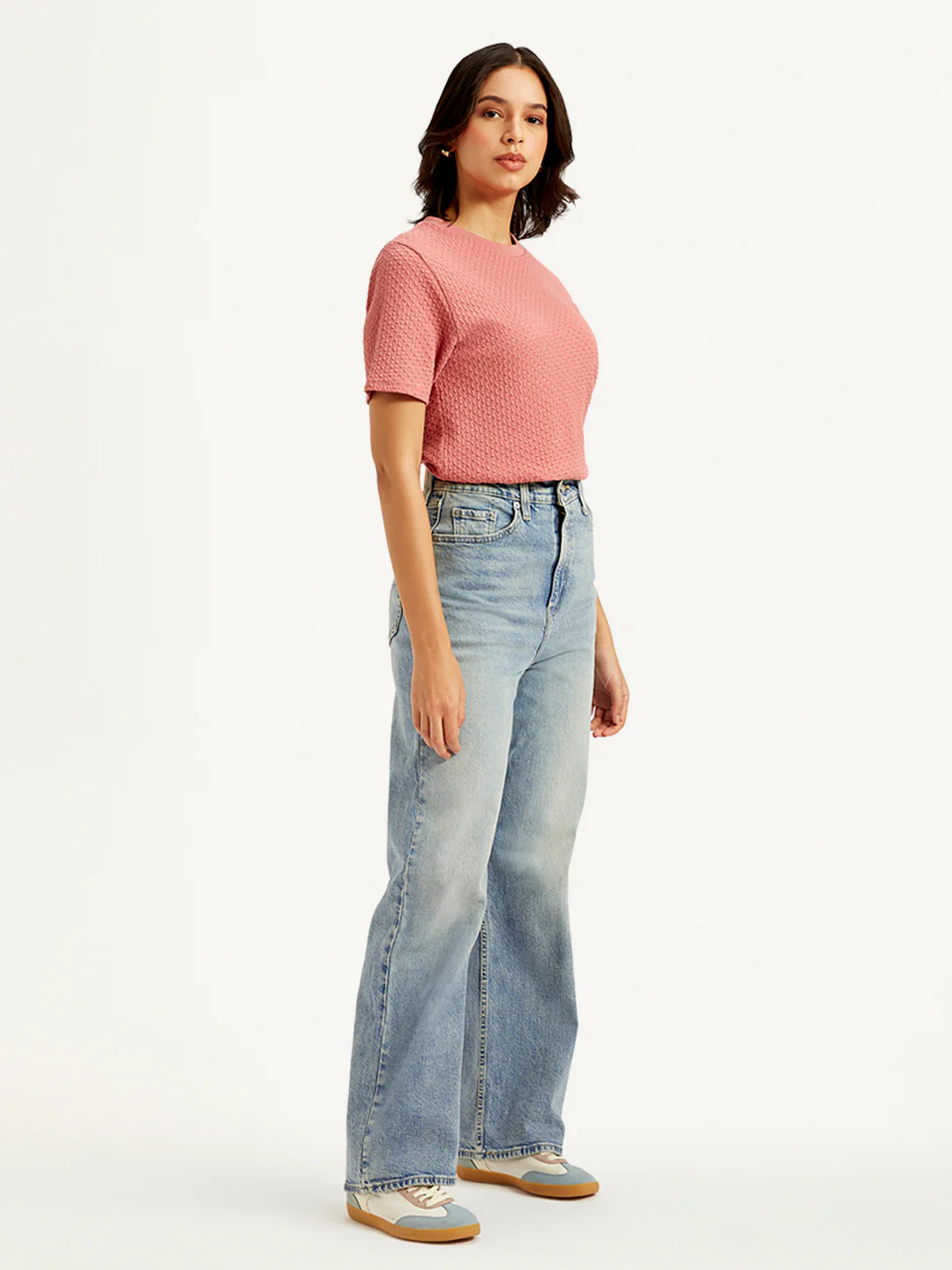 Women's Light Blue Loose Fit High Rise Jeans - Image 5
