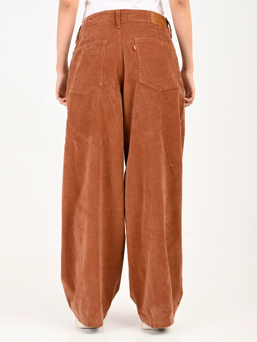 Women's Brown Loose Fit High Rise Trousers - Image 2