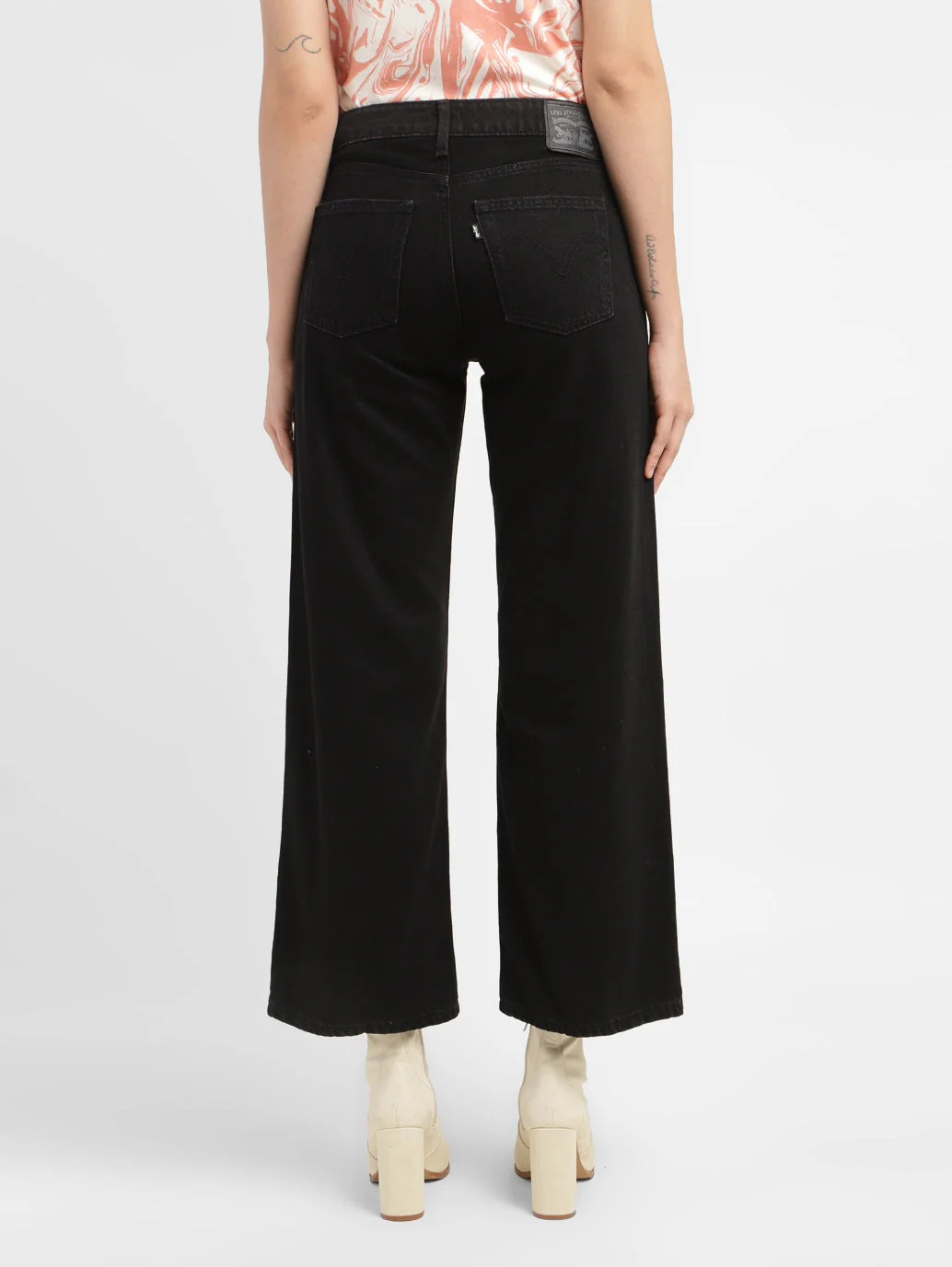 Women's Black Loose Fit Low Rise Jeans - Image 3