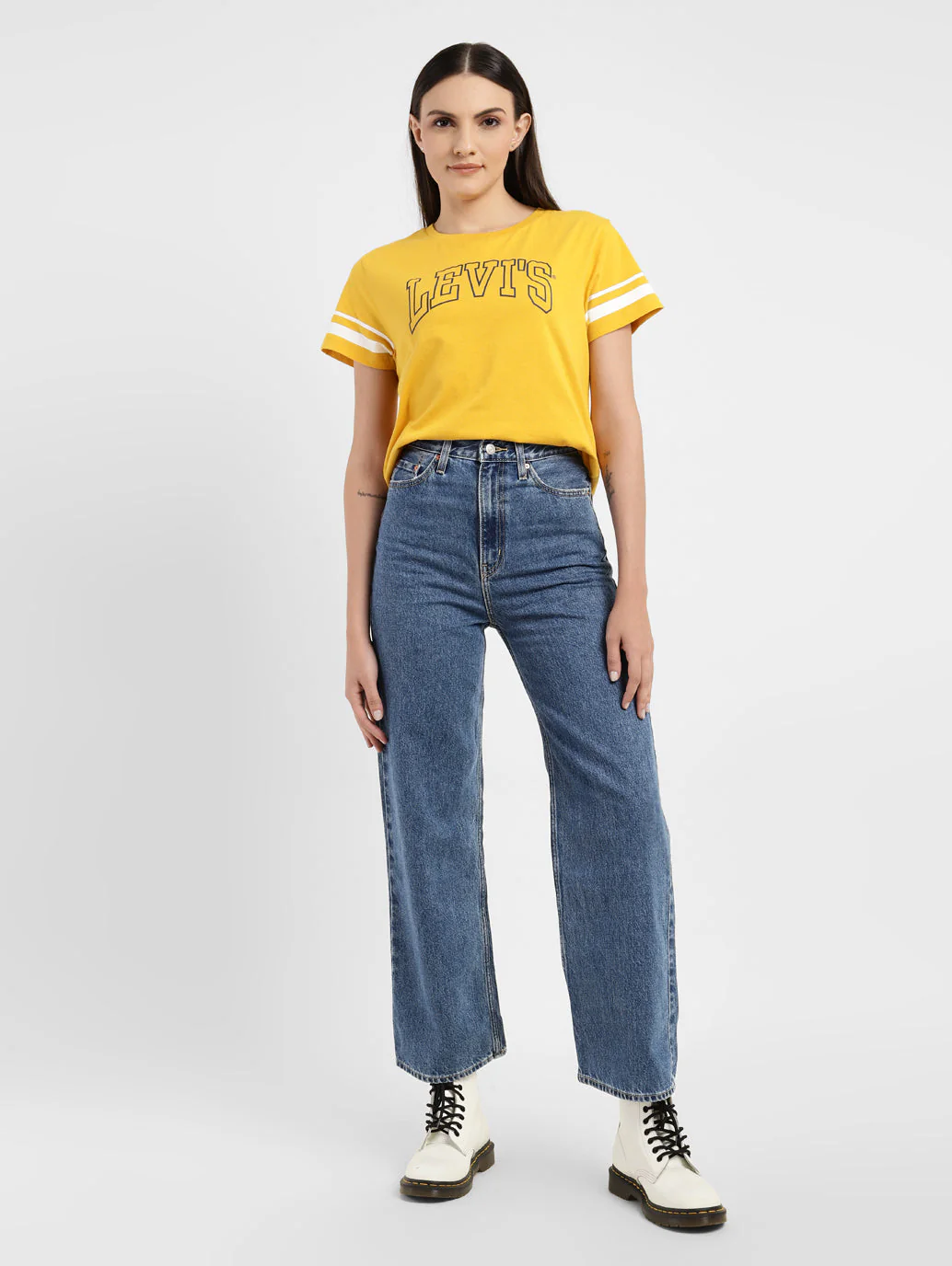 Women's Blue Loose Fit Low Rise Jeans - Image 2