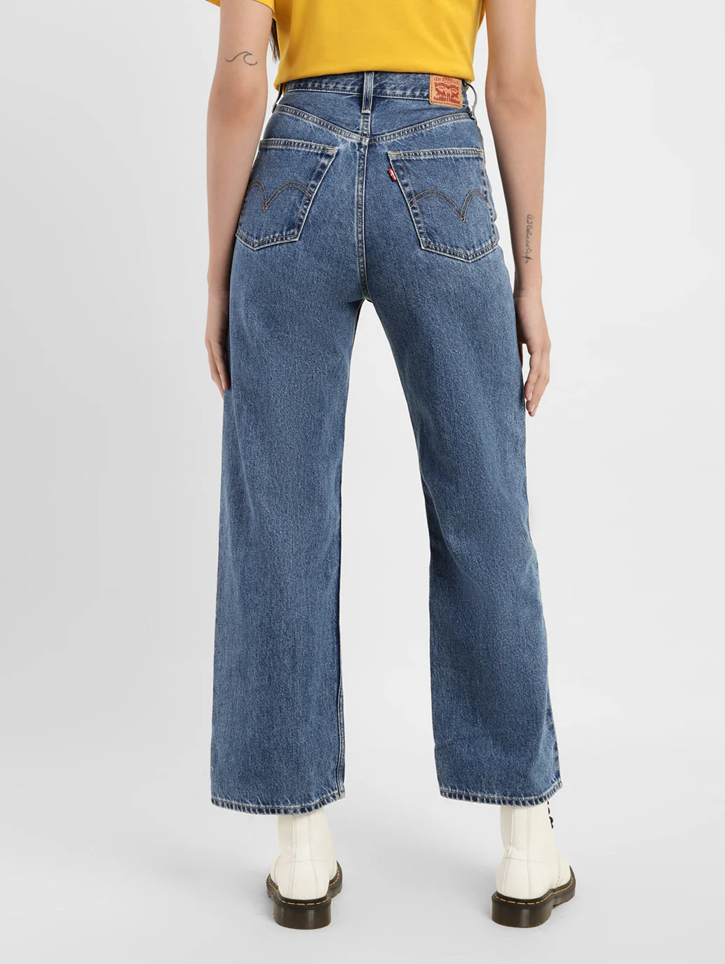 Women's Blue Loose Fit Low Rise Jeans - Image 3