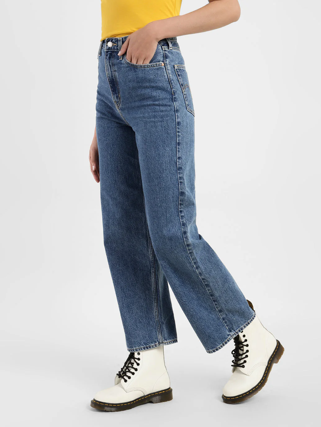 Women's Blue Loose Fit Low Rise Jeans - Image 4