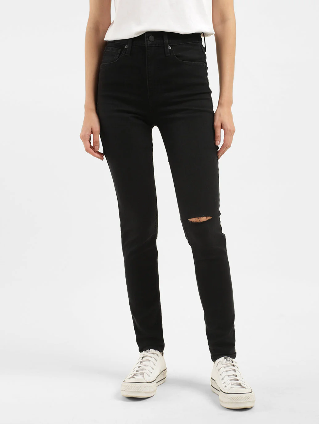 Women's Black Mile High Wide Leg Fit High Rise Jeans - Image 2