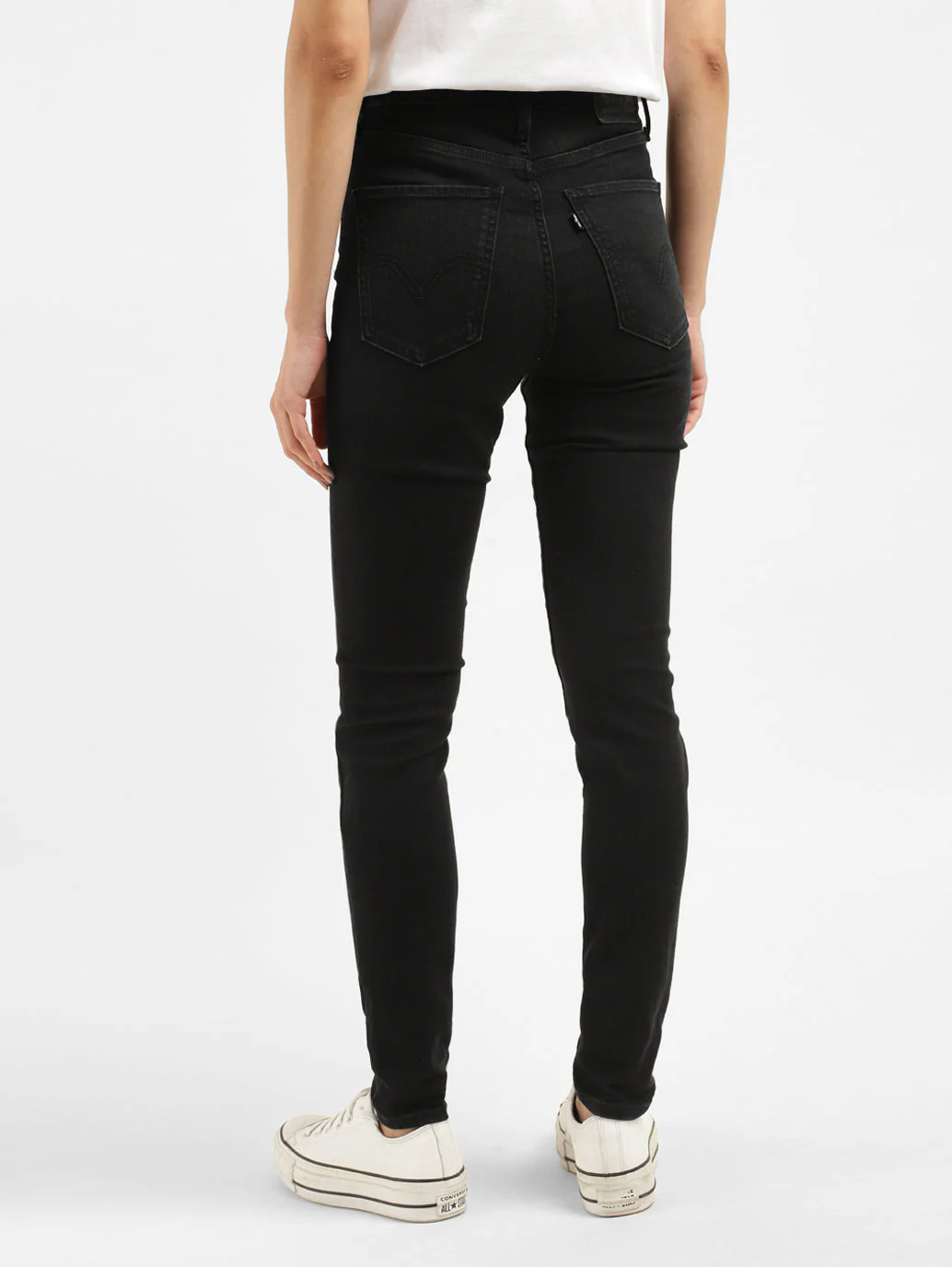 Women's Black Mile High Wide Leg Fit High Rise Jeans - Image 3