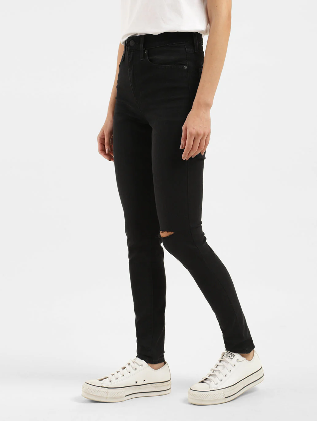 Women's Black Mile High Wide Leg Fit High Rise Jeans - Image 4