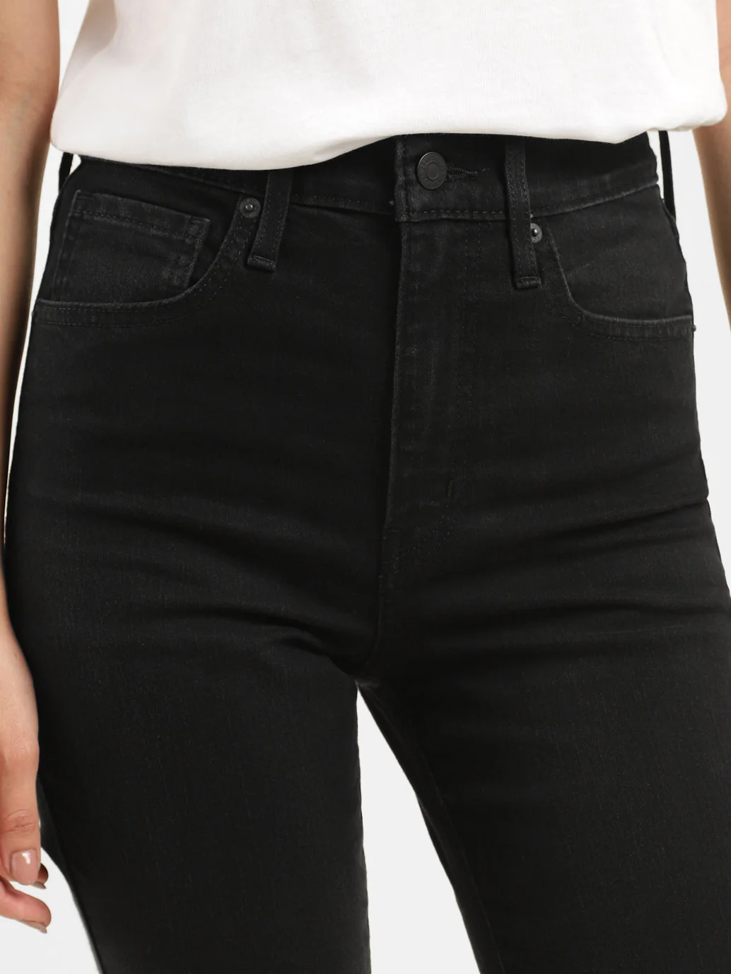 Women's Black Mile High Wide Leg Fit High Rise Jeans - Image 6