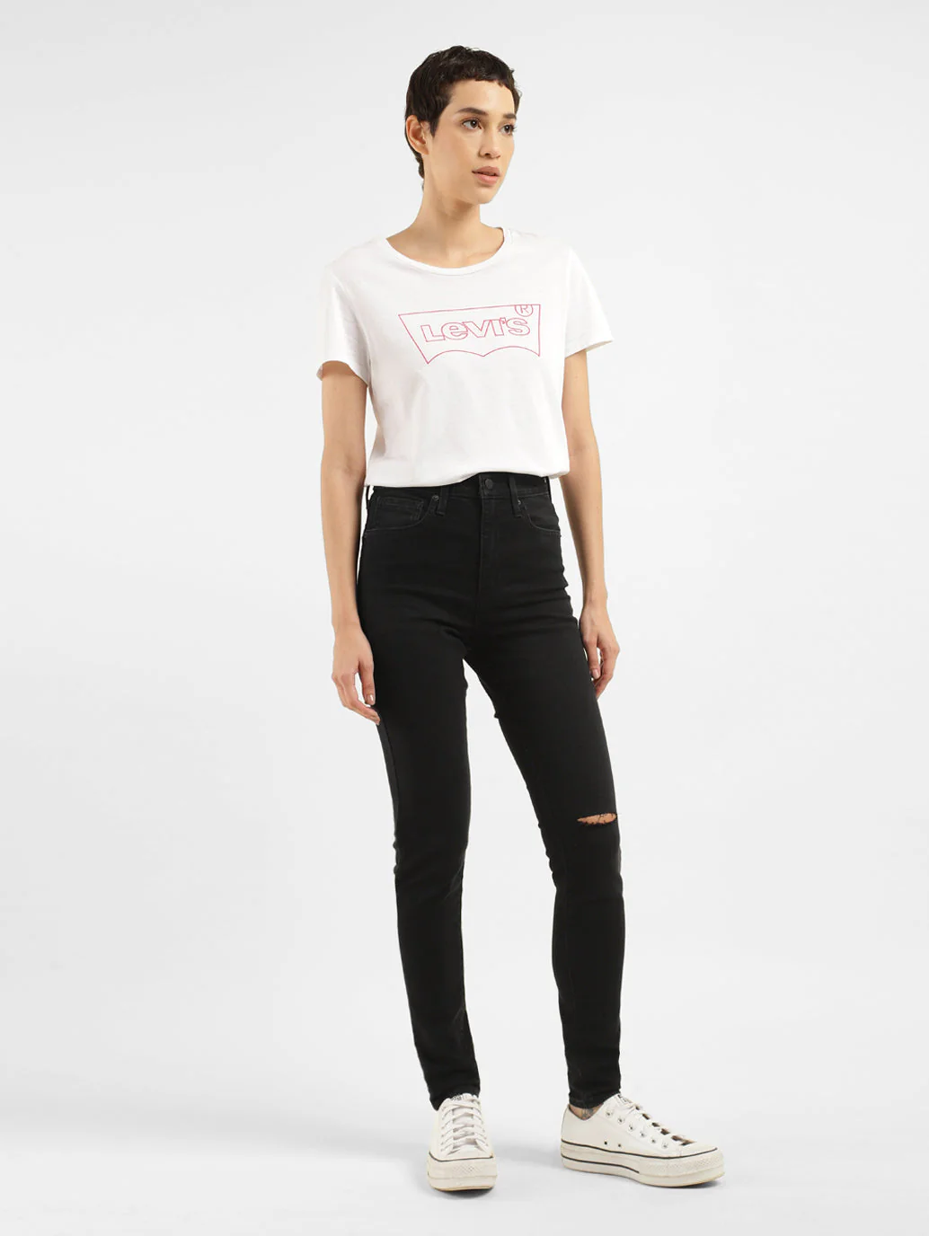 Women's Black Mile High Wide Leg Fit High Rise Jeans - Image 7