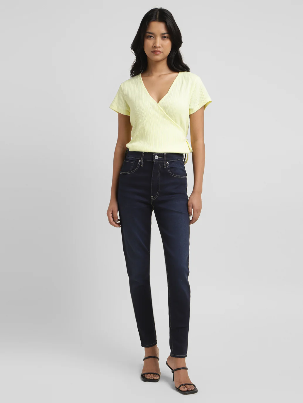 Women's Blue Mile High Wide Leg Fit High Rise Jeans - Image 10