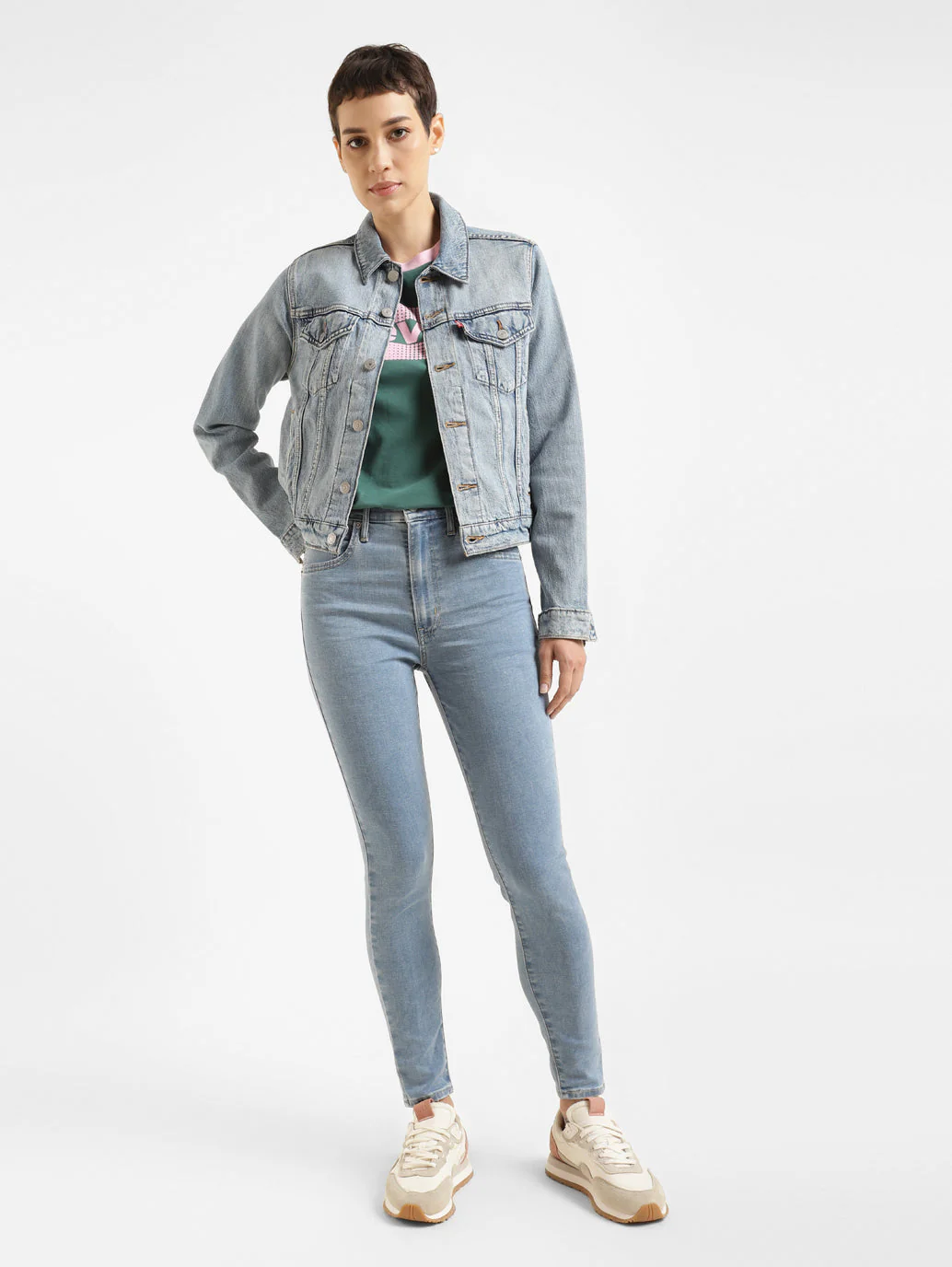 Women's Blue Mile High Wide Leg Fit High Rise Jeans - Image 2