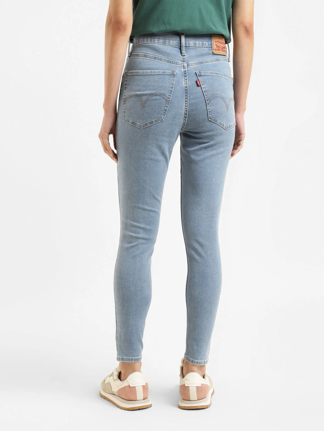 Women's Blue Mile High Wide Leg Fit High Rise Jeans - Image 3