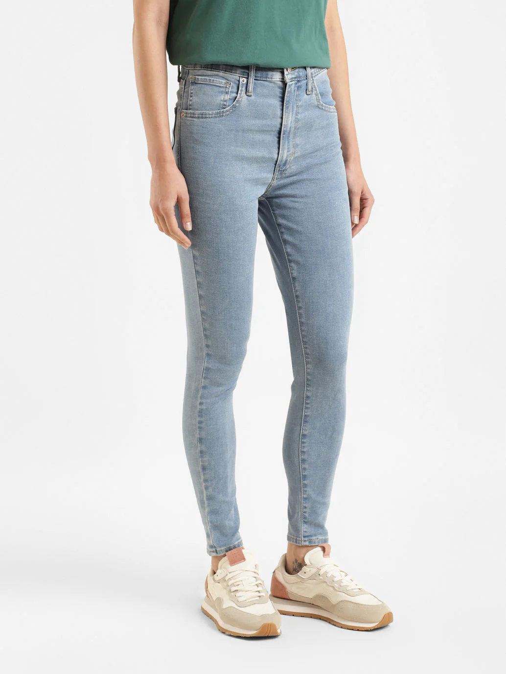 Women's Blue Mile High Wide Leg Fit High Rise Jeans - Image 4