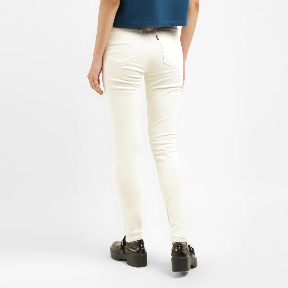 Women's White Mile High Wide Leg Fit High Rise Jeans - Image 2