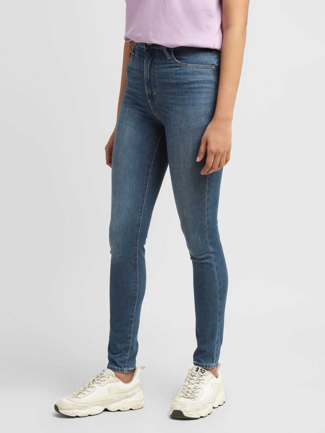 Women's Blue Mile High Wide Leg Fit High Rise Jeans - Image 3