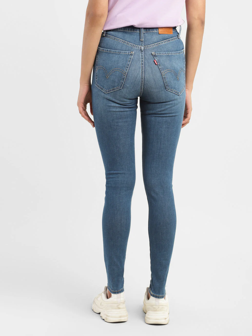 Women's Blue Mile High Wide Leg Fit High Rise Jeans - Image 4