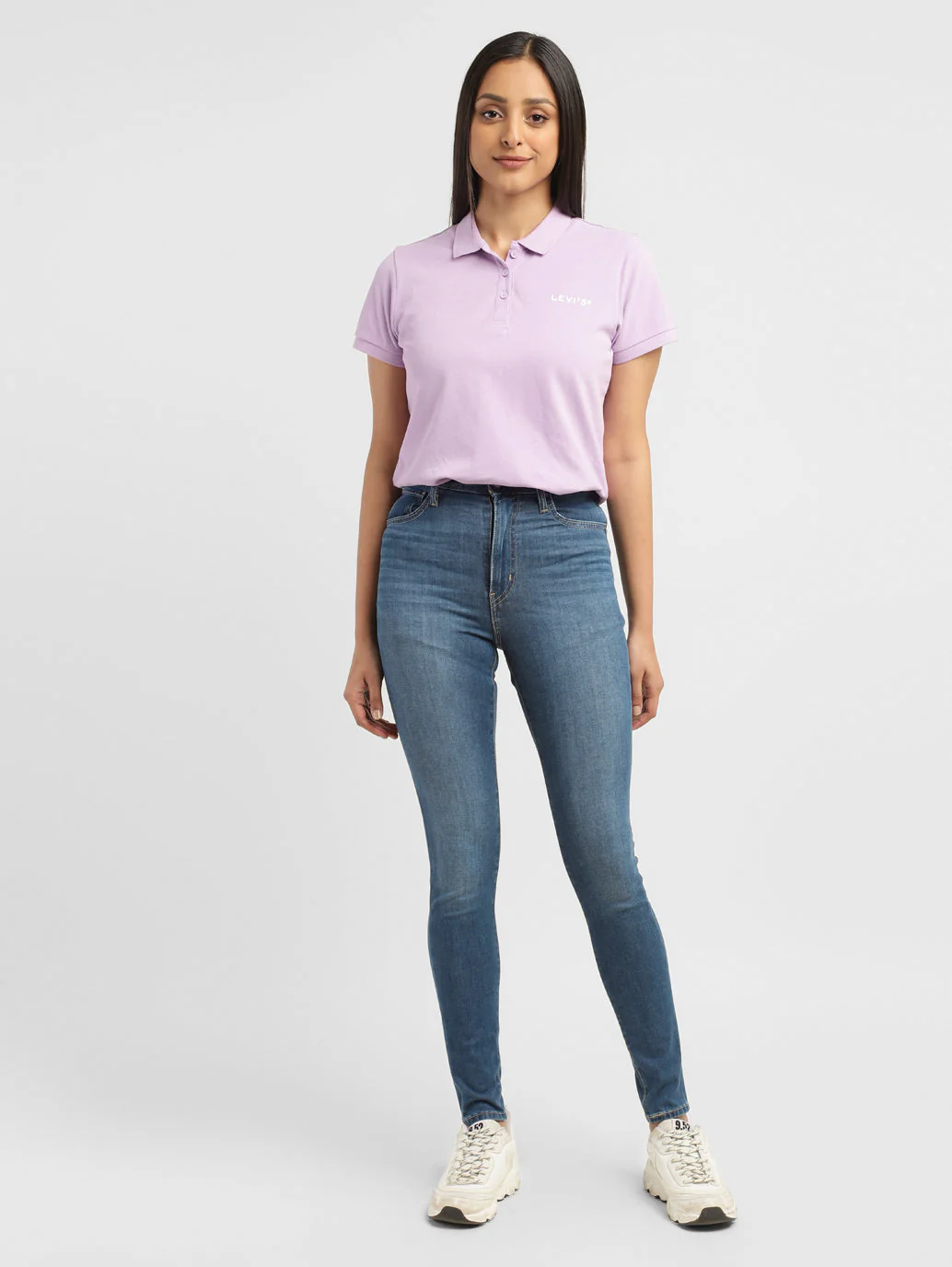 Women's Blue Mile High Wide Leg Fit High Rise Jeans - Image 7