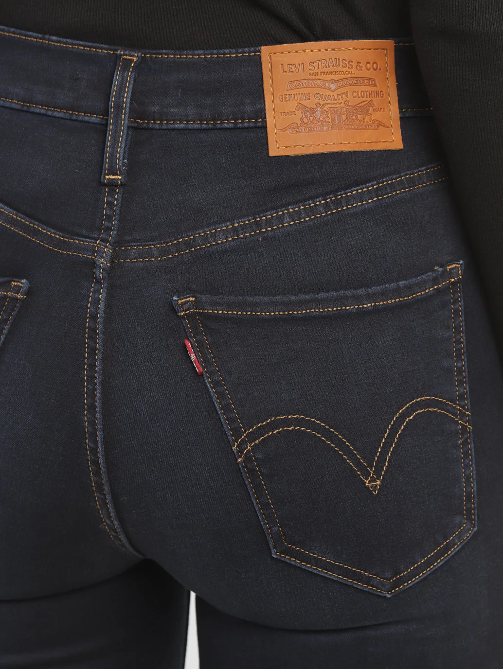 Women's Navy Blue Mile High Wide Leg Fit High Rise Jeans - Image 5