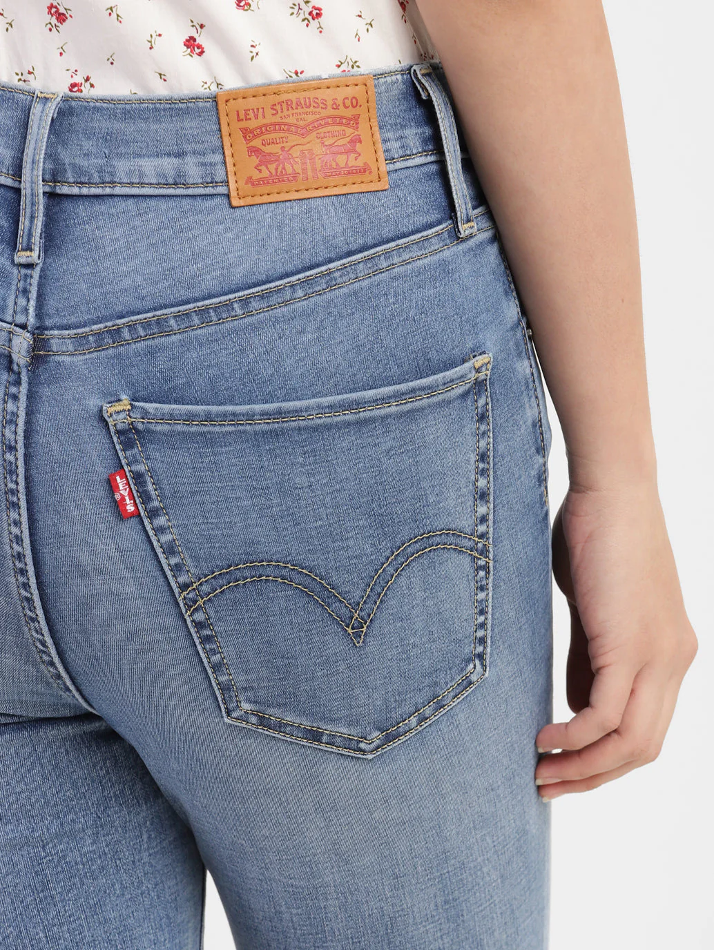 Women's Blue Mile High Wide Leg Fit High Rise Jeans - Image 13