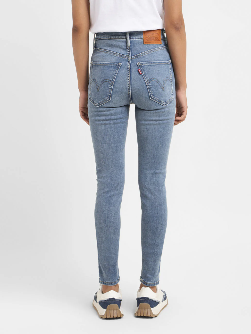 Women's Blue Mile High Wide Leg Fit High Rise Jeans - Image 3