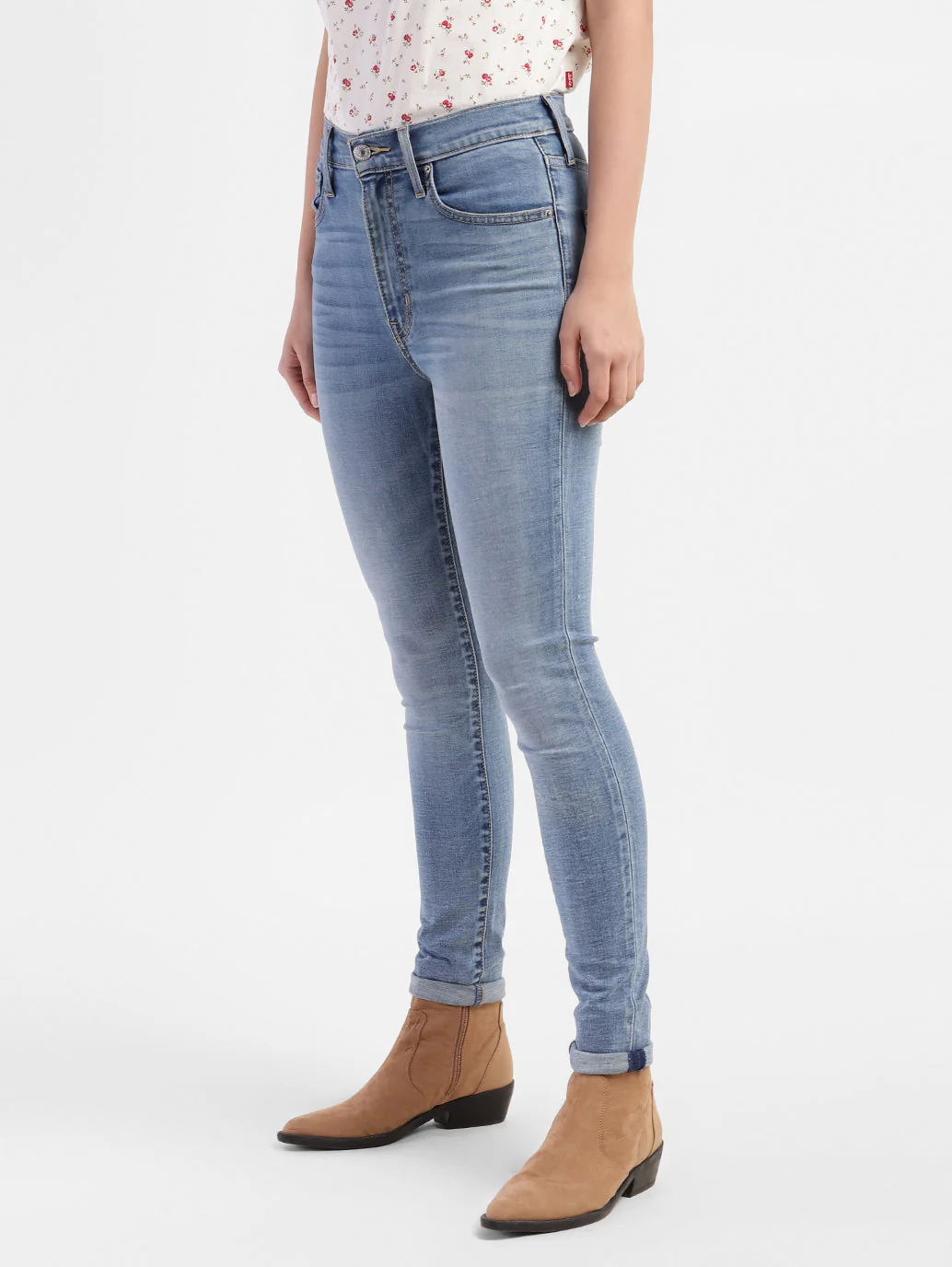 Women's Blue Mile High Wide Leg Fit High Rise Jeans - Image 8